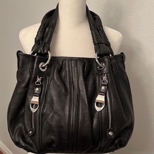 🔥!SALE! Makowsky All Leather Shoulder Bag in Black.